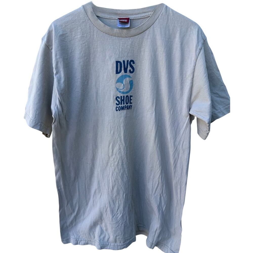 DVS Skate T Shirt Mens Large Beige Graphic Logo Streetwear